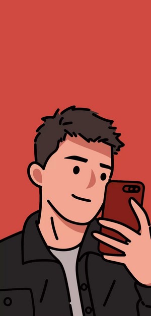Man taking a selfie with a smartphone