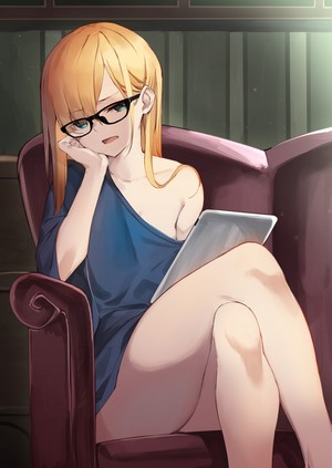 Reines El-Melloi Archisorte from Fate/Grand Order reading on a couch