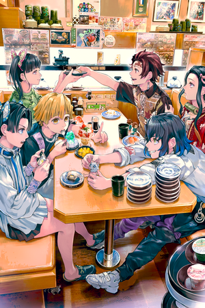 Kamado Tanjirō and Friends Digital Art Portrait