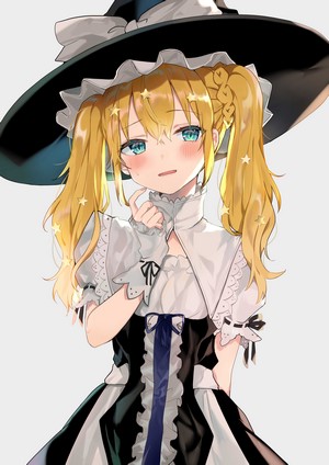 Kirisame Marisa from Touhou wearing a witch hat
