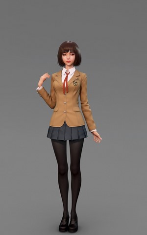 Shin JeongHo school uniform render