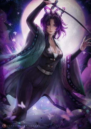 Kochou Shinobu in Moonlit Night