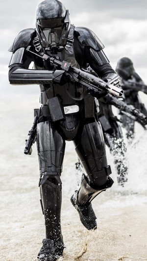 Death Troopers from Star Wars on a beach