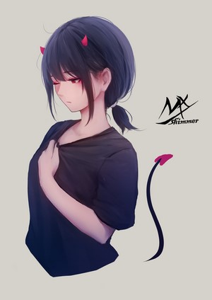 MX Shimmer Demon Anime Girl Artwork