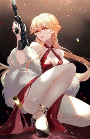 Vardan from Girls Frontline with an assault rifle