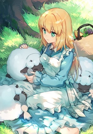 Girl with Wooloo from Pokemon Sword and Shield
