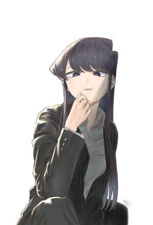 Komi Shouko from Komi Can't Communicate in a business suit