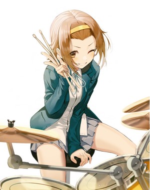 Ritsu Tainaka from K-ON! playing drums
