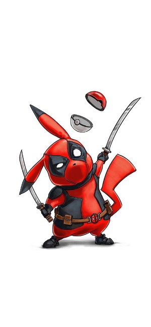 Deadpool Pikachu Wielding Swords