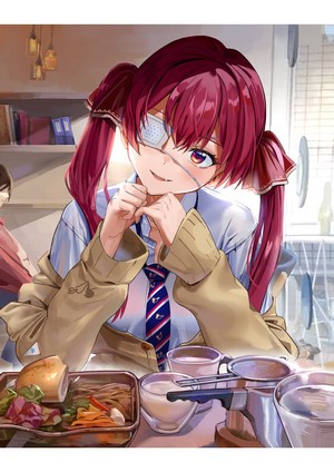 Houshou Marine from Hololive with an eyepatch