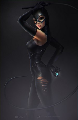 Catwoman from Batman fan art illustration