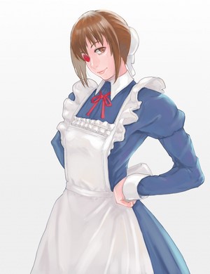 Tsubame Kamoi from UzaMaid! wearing a maid outfit