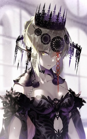 Saber Alter in Dark Crown from Fate Series