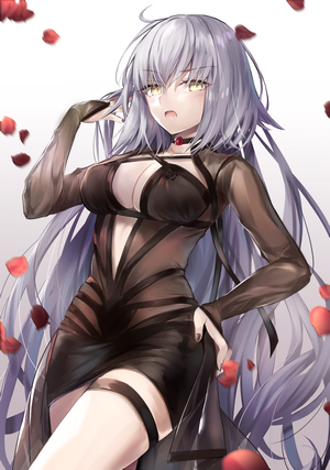 Jeanne d'Arc from Fate Series in a black dress