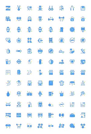 Fitness and Health Icons Set