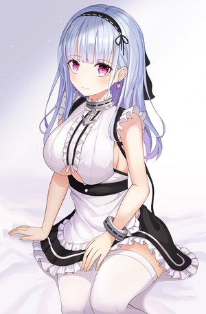 Dido from Azur Lane in a maid outfit