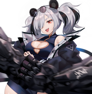 FEater from Arknights with Panda Ears