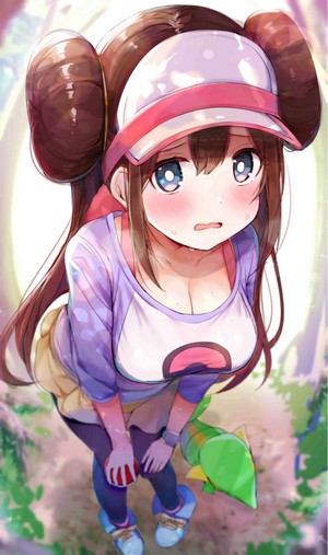 Rosa from Pokémon with Snivy