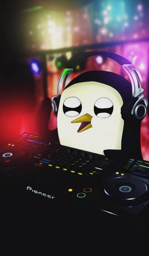 Gunter the penguin DJ from Adventure Time