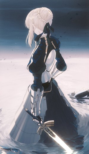 Saber from Fate/Stay Night with Excalibur