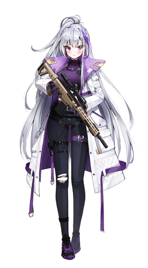 Ankkoyom from Girls Frontline with a sniper rifle