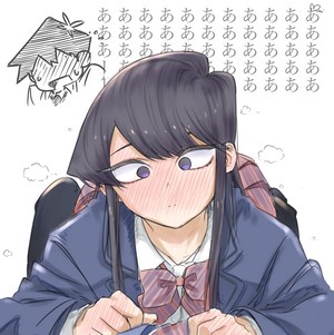 Komi Shouko Blushing in School Uniform