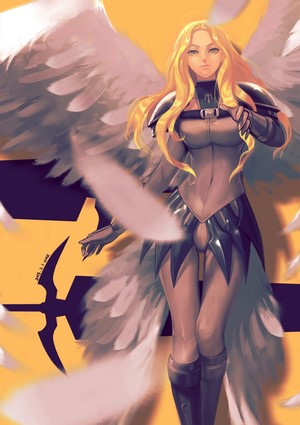 Teresa from Claymore fan art with angel wings