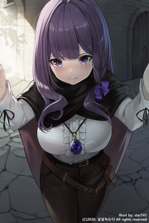Purple-Haired Anime Girl by star741