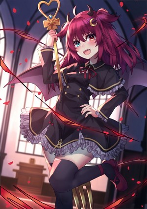 Yuzuki Roa from Nijisanji with horns and wings