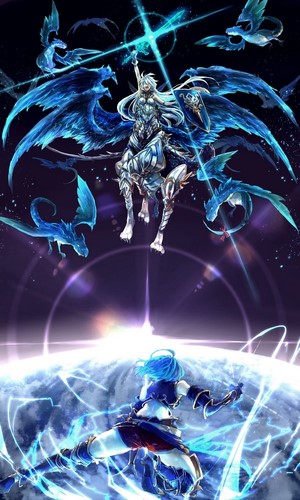 Djeeta and Zooey from Granblue Fantasy