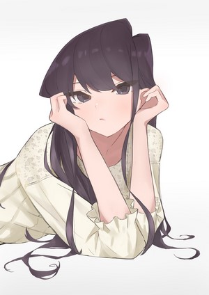 Komi Shouko with Long Black Hair