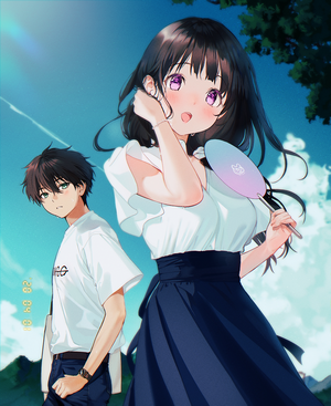 Chitanda Eru and Oreki Houtarou in Clear Sky