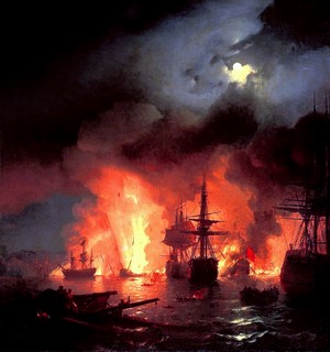 Battle of Chesme by Ivan Aivazovsky