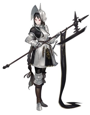 Armored Anime Knight with Axe
