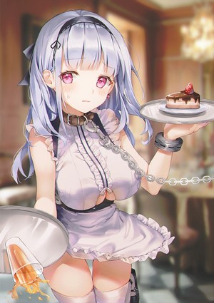 Dido from Azur Lane serving cake
