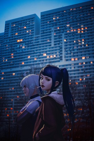 Julianne Stingray and Dana Zane from VA-11 Hall-A smoking