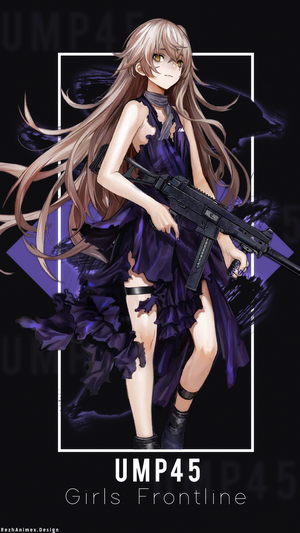 UMP45 from Girls Frontline holding a weapon