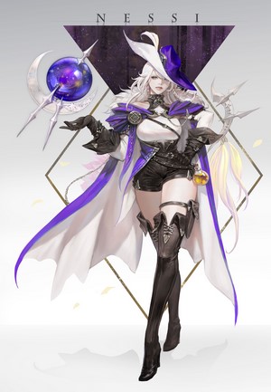 Nessi fantasy art anime girl