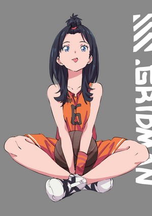 Takarada Rikka from SSSS.GRIDMAN holding a basketball