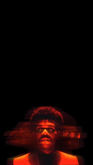 The Weeknd Red Artistic Portrait