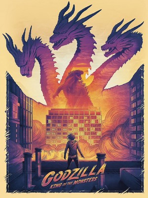Godzilla: King of the Monsters fan art with King Ghidorah