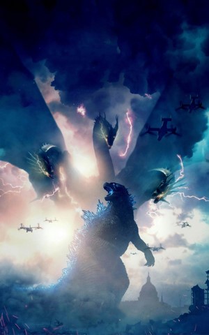 Godzilla vs. King Ghidorah in Godzilla: King of the Monsters