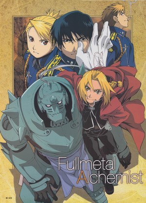Fullmetal Alchemist characters: Edward Elric, Alphonse Elric, Roy Mustang