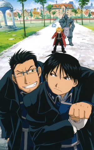 Roy Mustang and Maes Hughes from Fullmetal Alchemist