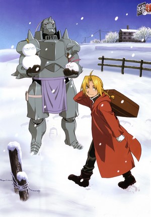 Fullmetal Alchemist: Edward and Alphonse in the Snow