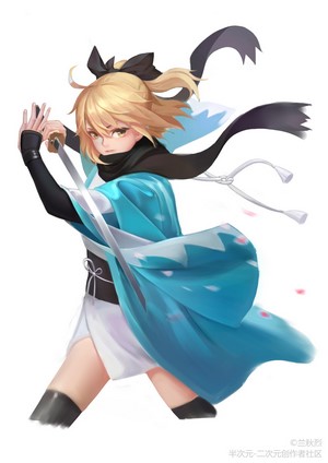 Anime girl with sword from Fate Series