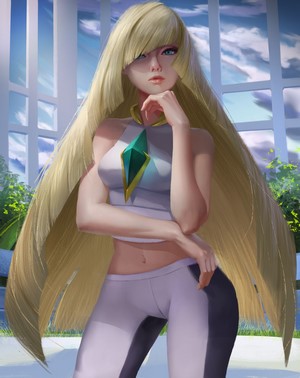 Lusamine from Pokémon Digital Art Portrait