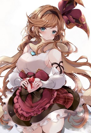 Clarisse from Granblue Fantasy holding a gift