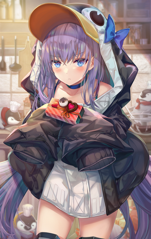 Meltlilith from Fate/Grand Order holding chocolates