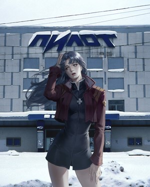 Misato Katsuragi from Neon Genesis Evangelion in Russia